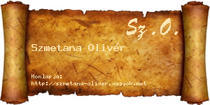 Szmetana Olivér névjegykártya