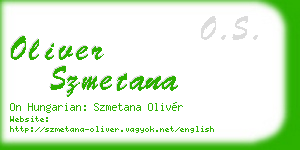 oliver szmetana business card